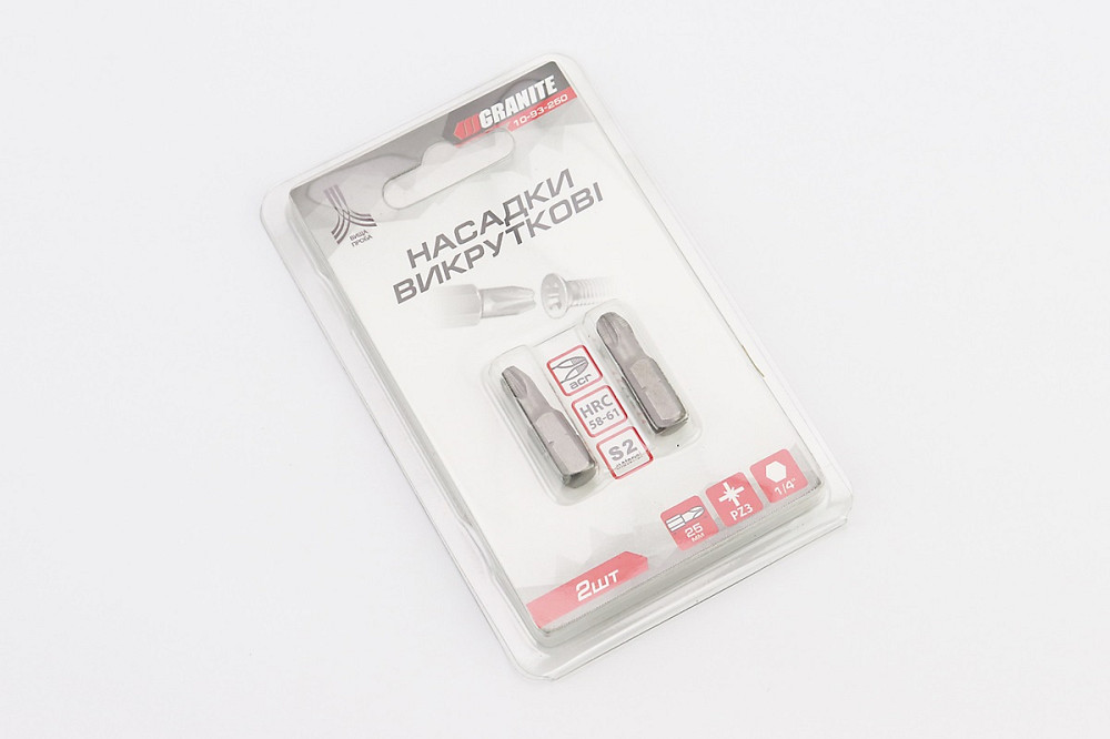 Біта PZ3 25мм 1/4" S2 2шт 10-93-250 Київ - фото 2