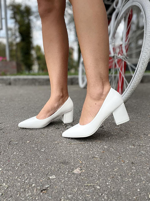 Seastar Туфлі жіночі SEASTAR білі еко-шкіра 36р.-23.5см 38р.-24.5см каблук (GG-77 3223) Коломия - фото 9