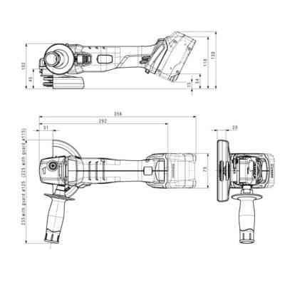 Шліфувальна машина Metabo W 18 L 9-125 125мм, 18В, 2х4Ah, 8500об/хв, 2.3кг (602247510) Вінниця