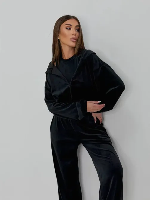 Костюм трійка який складається зі зручного худі на кулісці, стильних штанів та топу Одеса - фото 1