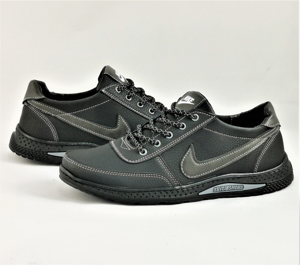 Кроссовки Мужские Nike Чёрные Кожаные Мокасины Найк Форсы (размеры: 40) Видео Обзор Днепр - изображение 9