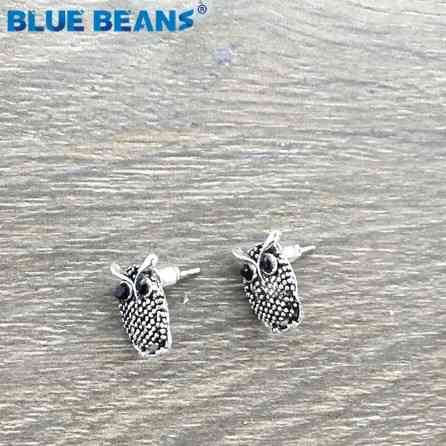 Сережки жіночі і дитячі "Сова" під срібло - довжина 1,5 см, ширина 1см, цинковий сплав Київ