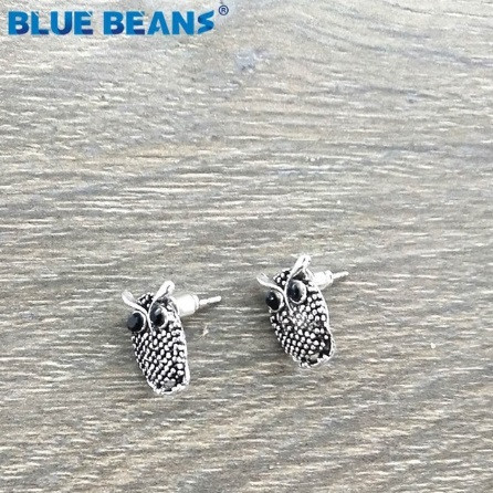 Сережки жіночі і дитячі "Сова" під срібло - довжина 1,5 см, ширина 1см, цинковий сплав Київ - фото 2