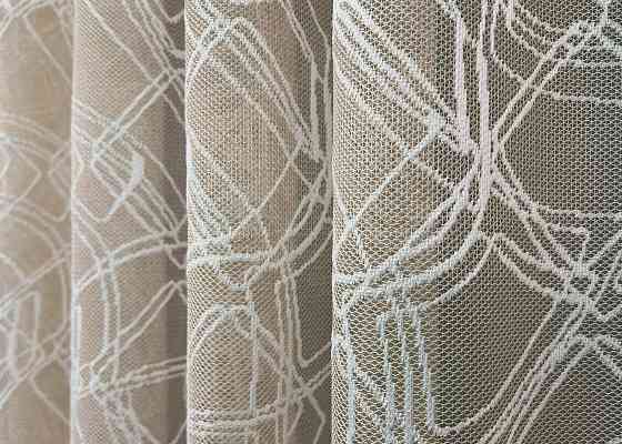 Тюль VR-Textil 1978т Жакард Бежевий з молочним 400х270 см (42-1008) Київ
