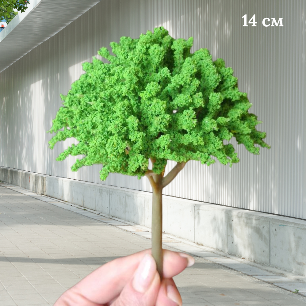 Дерево Зеленое 14 см для диорам, миниатюры, макетов, микроландшафта и творчества Одесса - изображение 2