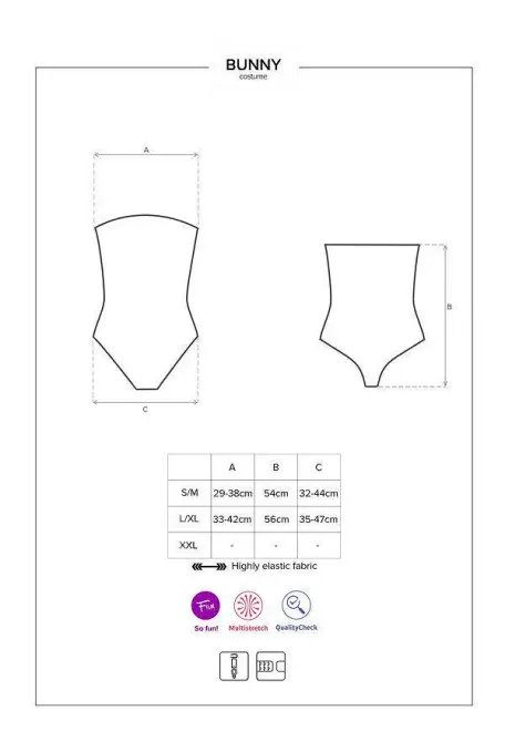 Еротичний костюм кролика Obsessive Bunny costume L/XL, black, боді, чокер, гартери, панчохи, маска Львів - фото 5