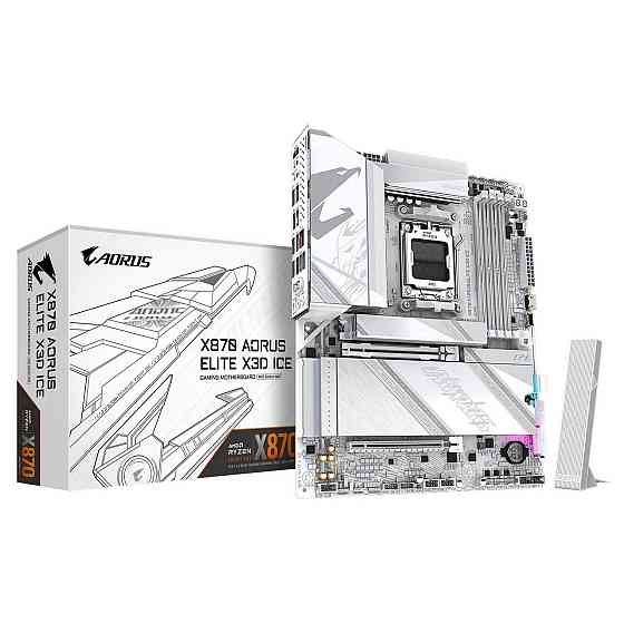 Материнська плата Gigabyte X870 Aorus Elite X3D Ice Socket AM5 ( 21358 ) Харків