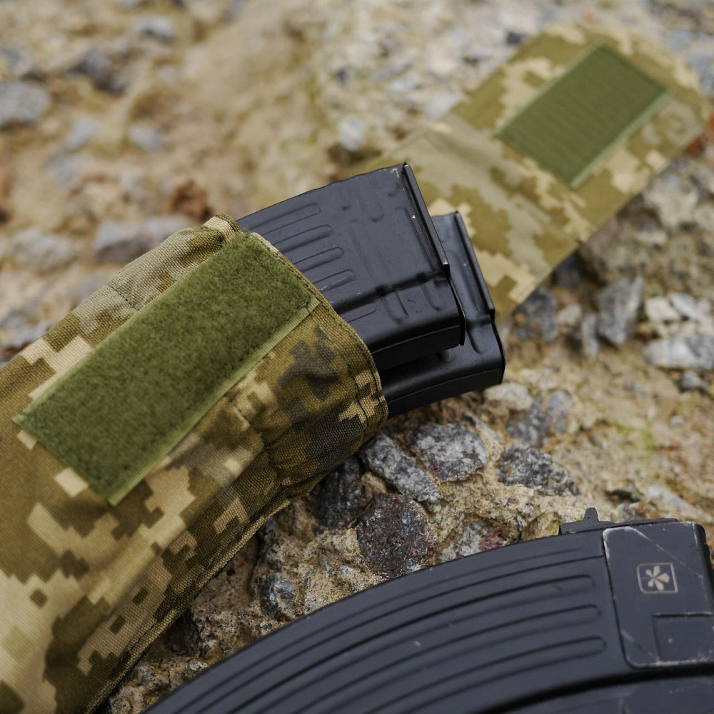 Тактичний підсумок під 2 магазина KIBORG GU Double Mag Pouch Pixel. Підсумок для магазинів піксель Київ - фото 8