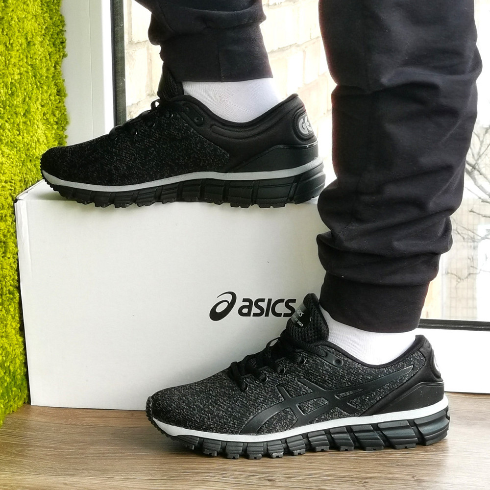 Кроссовки Asics GEL Чёрные Мужские Асикс Гель (размеры: 41,42,43,44,45,46) Видео Обзор Днепр - изображение 1
