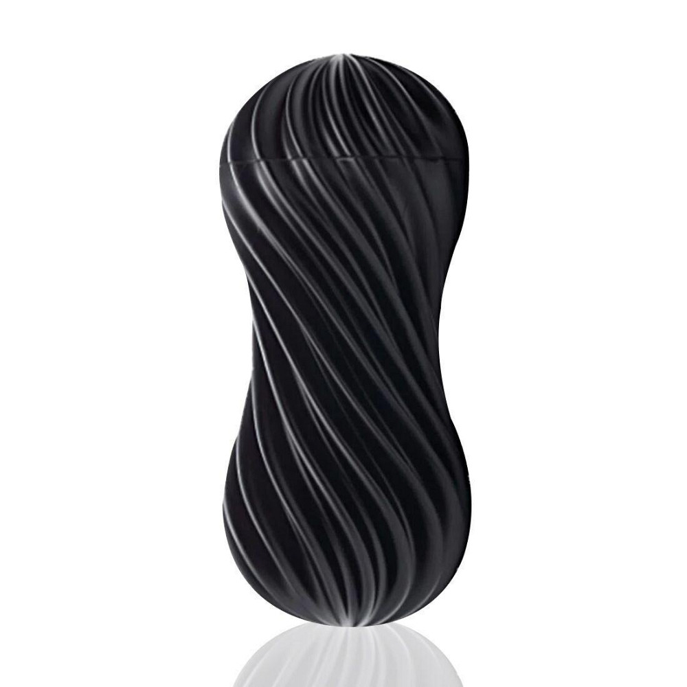 Мастурбатор Tenga Flex Rocky Black зі змінною інтенсивністю, можна скручувати Sex Aura Київ - фото 1