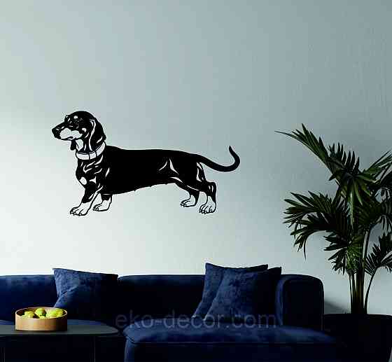 Декоративне настінне Панно «Такса», Декор на стіну 90*50 см, Чорний Київ