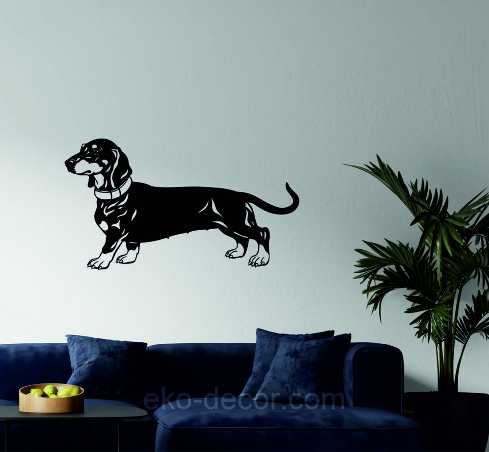 Декоративне настінне Панно «Такса», Декор на стіну 90*50 см, Чорний Київ - фото 1