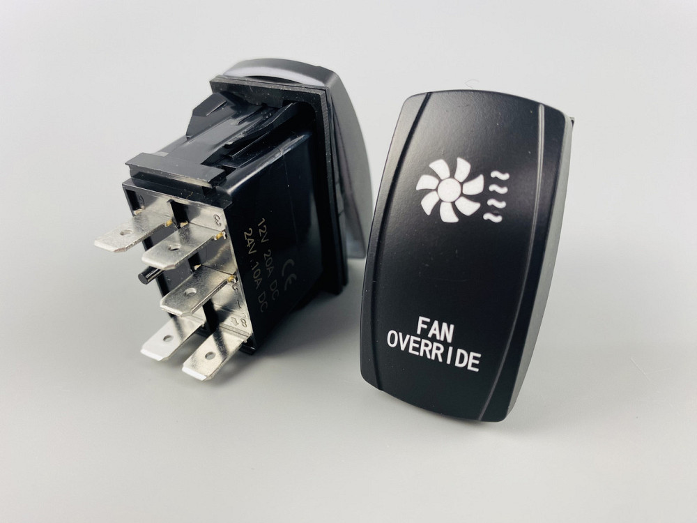 Лавіша вимикач ON-OFF, 4 ніжок, синя підсвітка, малюнок "додатковий вентилятор". Мукачево - фото 6