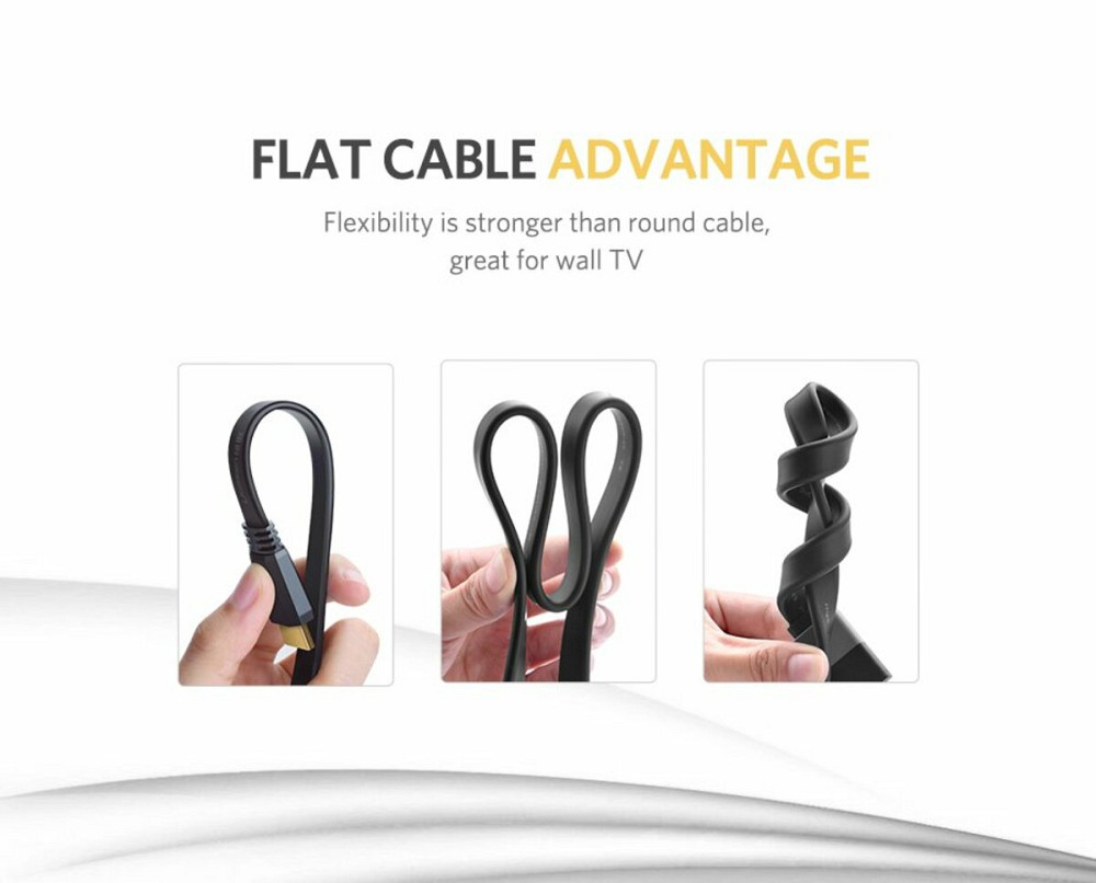 Кабель UGREEN ED015 HDMI Flat Cable 1.5m (UGR-50819) Київ - фото 4