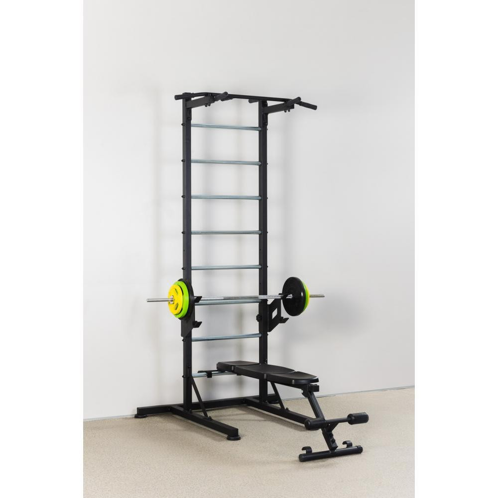 Шведская стенка передвижная Universal Black Pro+ универсальная без креплений скамья для пресса турник брусья Каменское - изображение 5