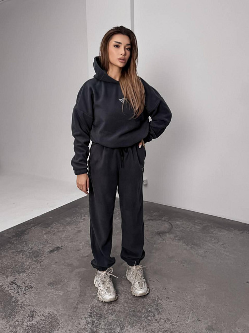 Женский теплый костюм, из флис полара L-XL, Графит Одесса - изображение 4