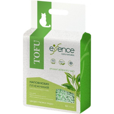Наповнювач для туалету Essence Tofu з ароматом зеленого чаю 2 мм 6 л (4820261920017) Вінниця - фото 1