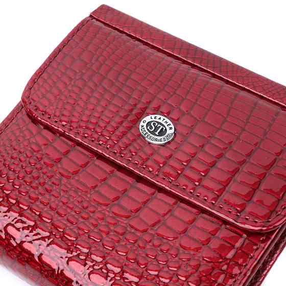 Фактурный женский кошелек из натуральной кожи ST Leather 22705 Красный Киев