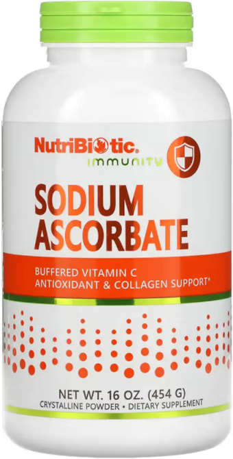 Аскорбат натрия Буферизированный витамин С Nutribiotic Sodium Ascorbate Powder 454g Киев - изображение 1