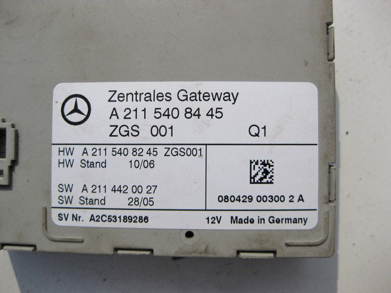 Mercedes-Benz  A2115408245 Блок управління Zentrales Gateway ZGW E-Class W211 S-Class W220 CL C215 C-Class W203 SL R230 CLS C219 Одесса - изображение 3