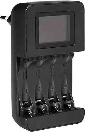 Зарядное устройство для 4 аккумуляторов AA/AAA Amazon Basics интеллектуальное цифровое с LCD 100–240В Киев