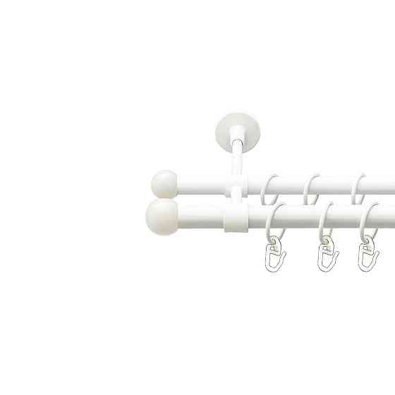 Карниз Orvit Куля Болонь металевий дворядний закритий гладка труба кільце металеве Арктіс 19\16 мм 300 см Львов