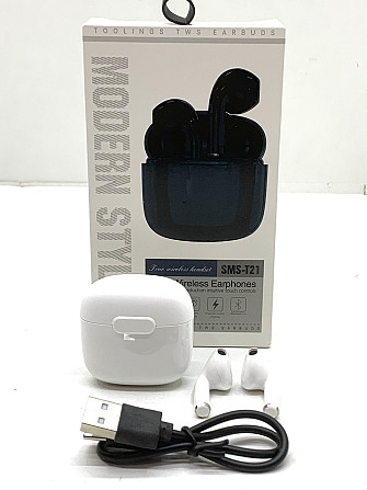 Навушники бездротові версія bluetooth 5.0 розмір кейсу 4,5*2*4 см Білі (C 55269) Чернігів - фото 2