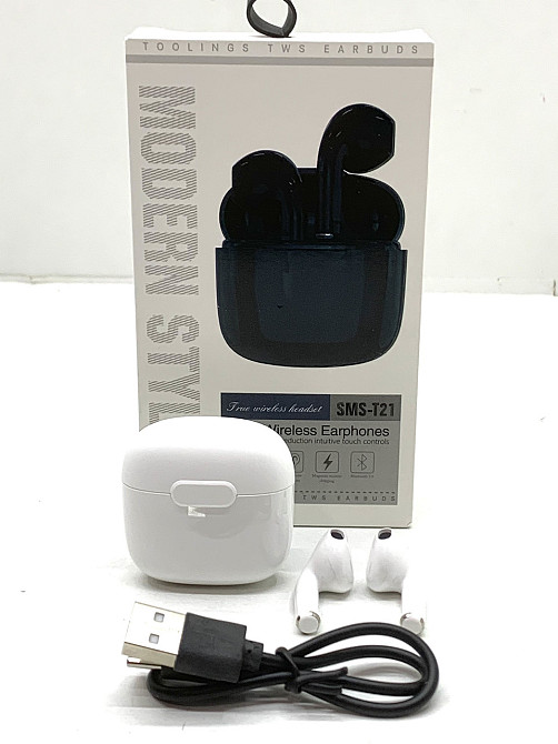 Навушники бездротові версія bluetooth 5.0 розмір кейсу 4,5*2*4 см Білі (C 55269) Чернигов - изображение 2