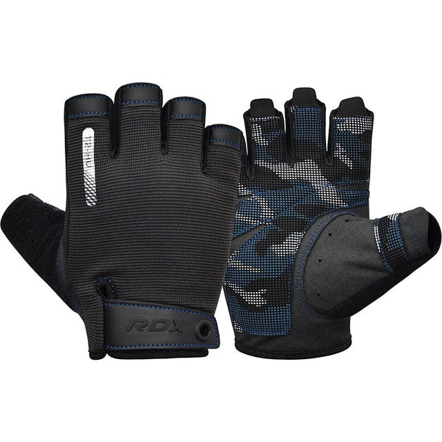 Перчатки для фітнесу RDX T2 Half Blue M Кам'янське - фото 1