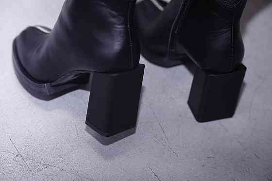 Черевики жіночі осінні на підборах, з натуральної шкіри демісезонні чорні класичні р. 36-38 303 Коломия