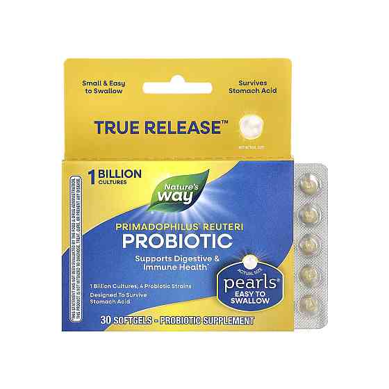 Пробіотик Nature's Way Primadophilus Reuteri Probiotic Pearls 30 капсул Луцьк