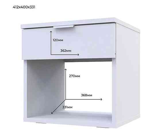 Прикроватная тумба Doros GN1 40х33х41 см Белый (DRS-011450) Львов