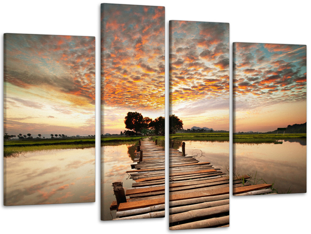 Модульна картина Міст Природа Art-145_4 Київ - фото 1