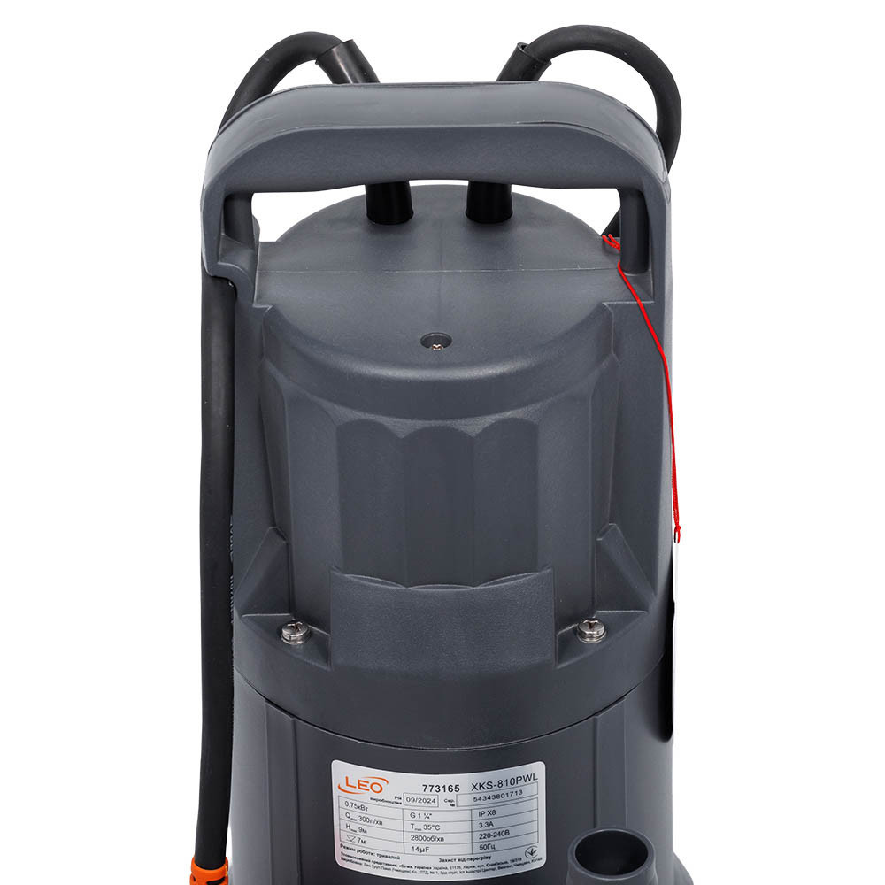 Насос дренажний садовий 0.75кВт Hmax 9м Qmax 300л/хв (част. до 35мм) LEO (773165) Рівне - фото 4