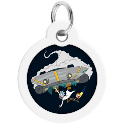 Адресник для тварин WAUDOG Smart ID з QR паспортом "Рік і Морті 1", коло 25 мм (225-0280) Вінниця - фото 2