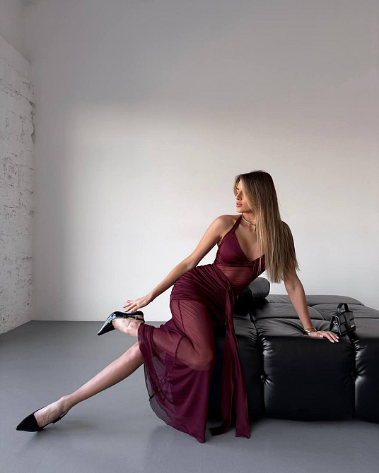 Женское стильное элегантное полупрозрачное платье микродайвинг + сетка 44/46 Одесса - изображение 4