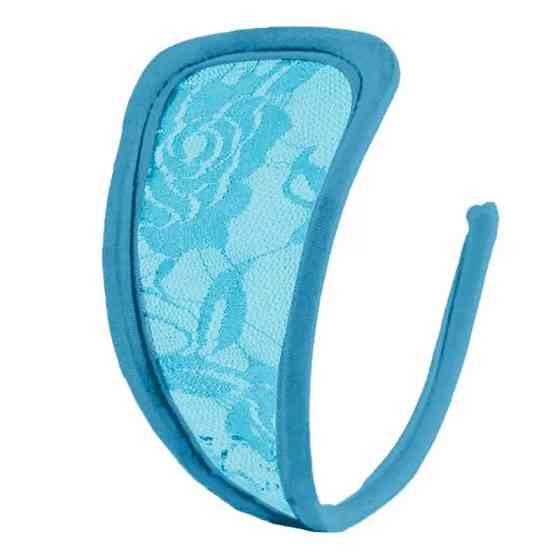 Труси без лямок блакитні мереживні - розмір універсальний, спандекс Київ