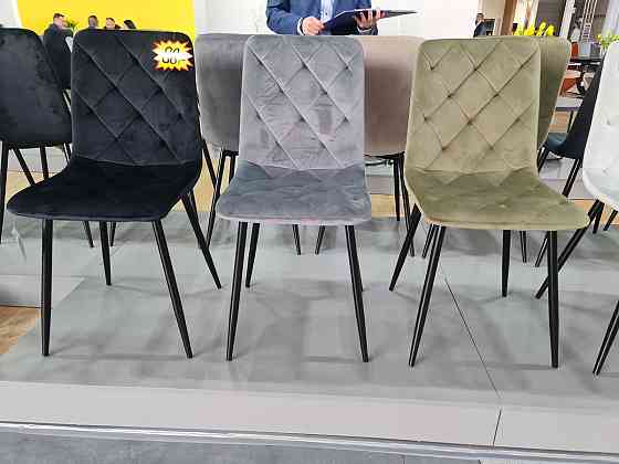 Стілець JERRY VELVET чорний каркас/оливковий BL.77 Днепр