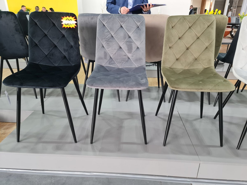 Стілець JERRY VELVET чорний каркас/оливковий BL.77 Днепр - изображение 2