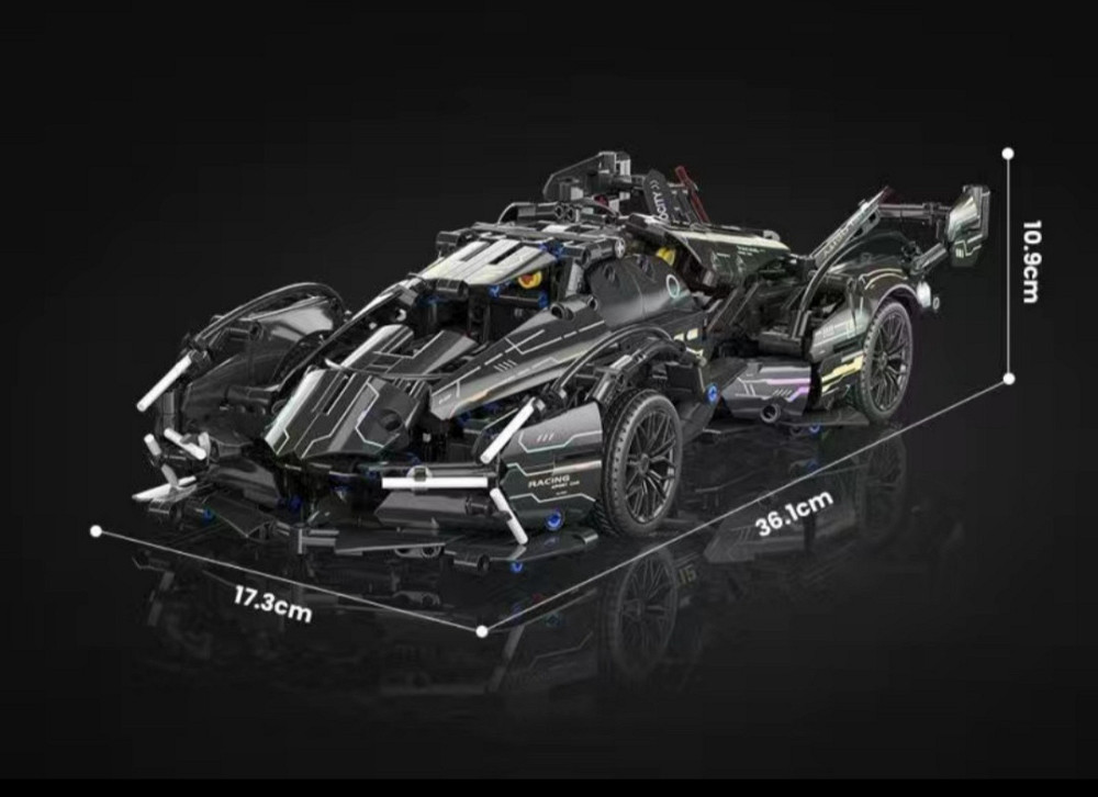 Конструктор спорткар на радиоуправлении Technic Supercar 1:14 с моторами и подсветкой 1148 деталей черный Киев - изображение 7