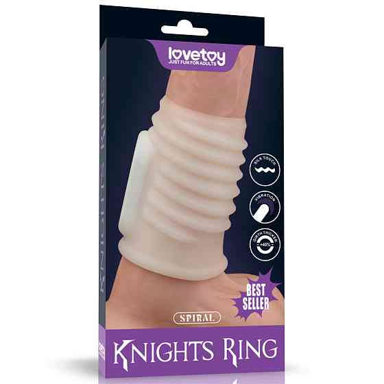 Насадка на член - Vibrating Spiral Knights Ring White Sex Aura Київ