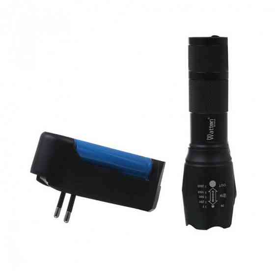 Мощный тактический фонарик WATTON WT-023 аккумуляторный, 4 режима работы, фонарик ручной металлический Каменец-Подольский