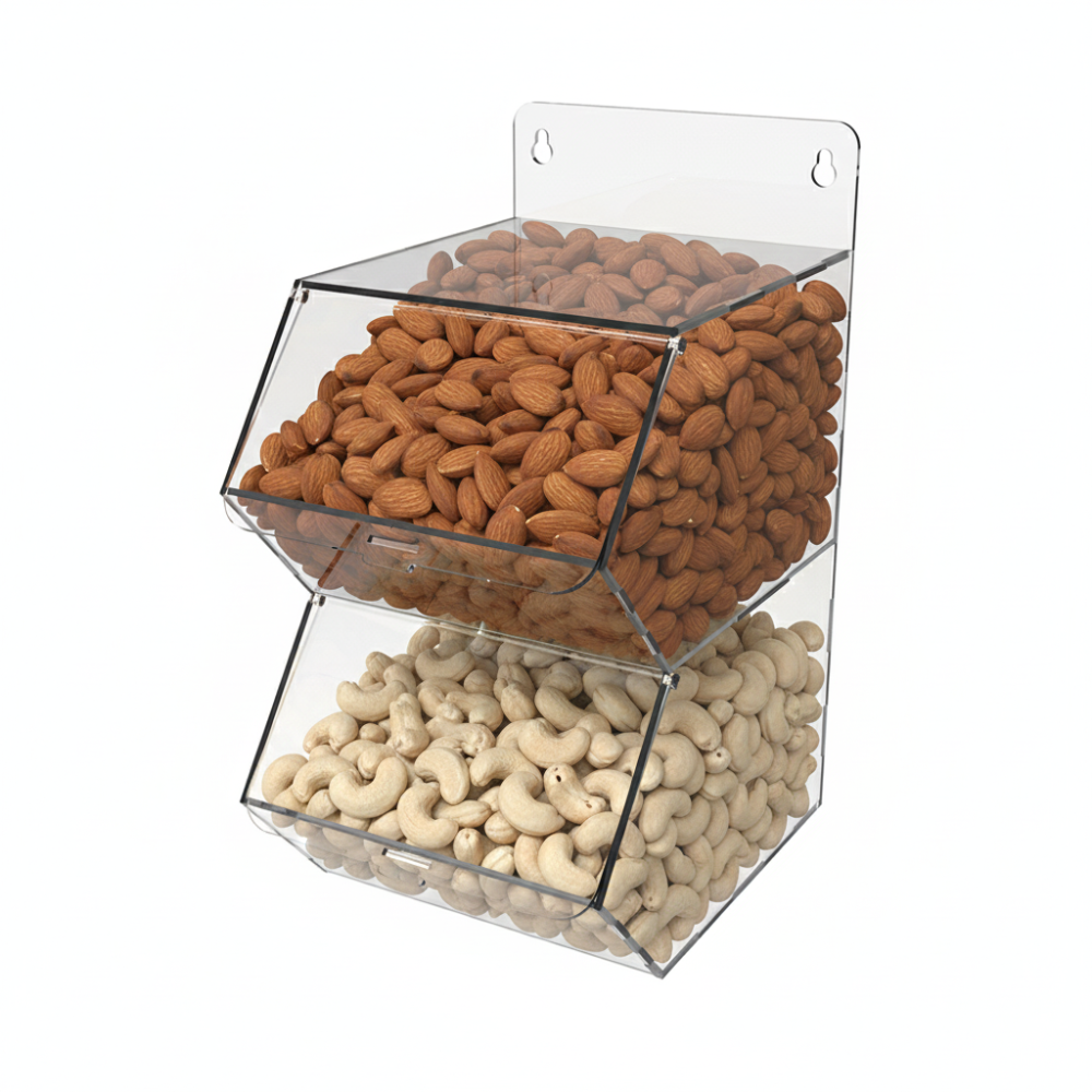 Диспенсер EKOSTAR вертикальный для мармеладов, снеков, орехов 2 ячейки Киев - изображение 1