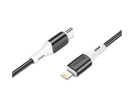 Кабель BOROFONE BX79 Type-C to iP 3A, 20W, 1m,, silicone, silicone connectors, Black Киев