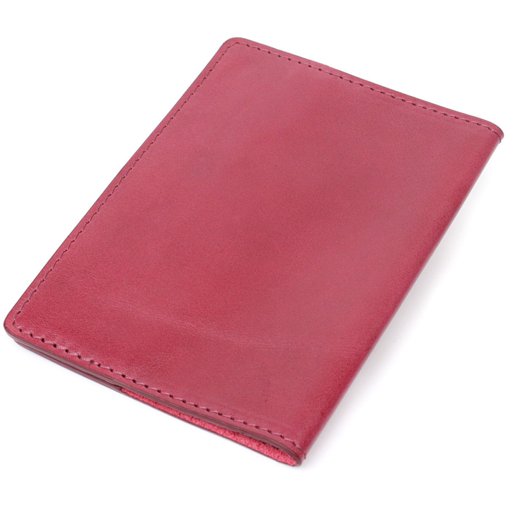 Відмінна шкіряна обкладинка на паспорт Бордовий (GRANDE PELLE) Київ - фото 6