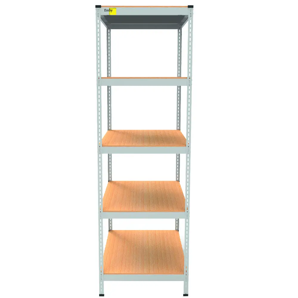 Металевий стелаж Emby Light Series (розмір 2400х600x600мм) 5 полиць ДСП до 100кг Білий Вінниця - фото 1