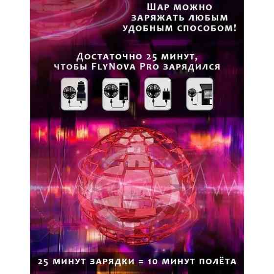 Спинер светящийся FlyNova, Летающий мяч бумеранг, Левитирующий шар бумеранг, Flying spinner HY-84 Львов