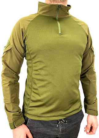 Рубашка мужская тактическая боевая с длинным рукавом, футболка армейская для военных и армии ВСУ, Хаки M Каменец-Подольский