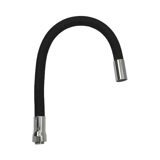 Вилив змішувача GLR-BLACK-55 для кухні Гофрований , силікон Чорний , 3/4″ВН Луцьк