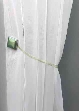 Магніти для штор і гардин Квадрат двосторонні набір 2 шт Оливковий з сірим (81-135) Київ